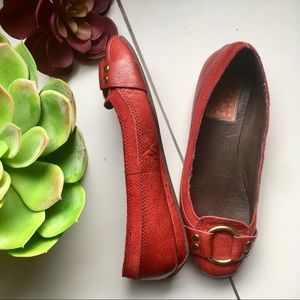Lucky Brand Leather Buckle Flats